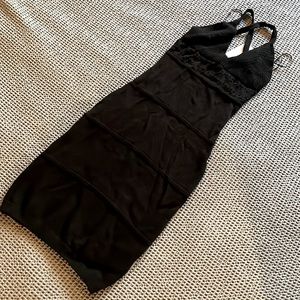 NWT black knit bodycon dress